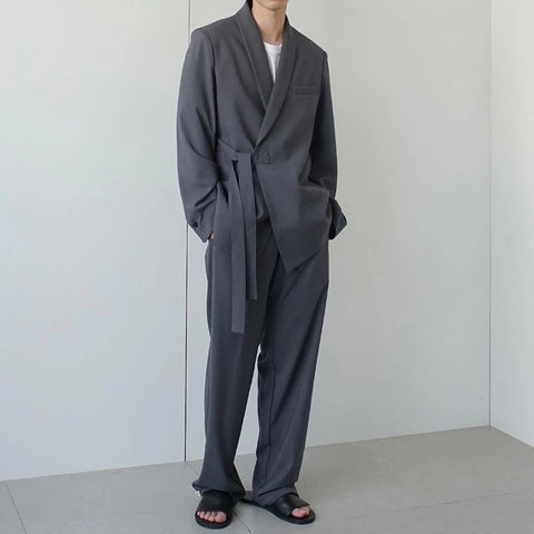 Simple Men's Casual Suit Trousers Suit