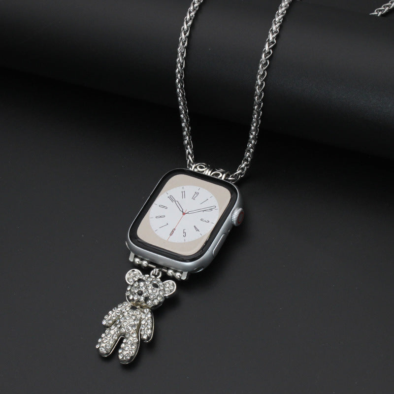 Watch Necklace Feather Hanging Strap