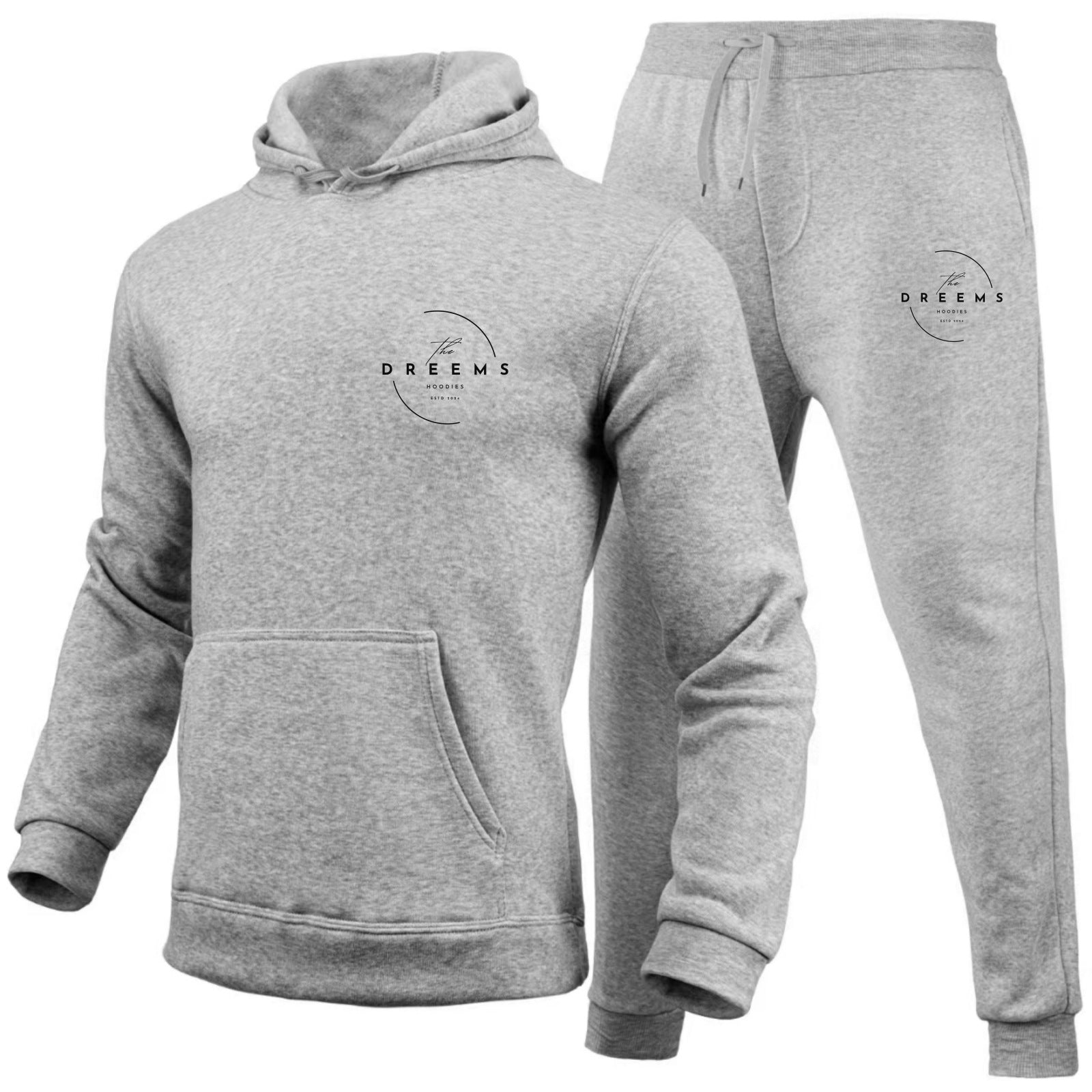 Men's Casual Printed Hoodie And Pants Two-piece Set