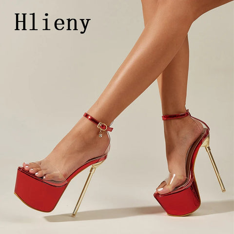 Platform High Heels Buckle Strap Sandals Women's Nightclub Pole Dance Shoes