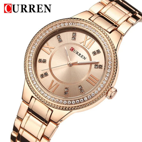 CURREN Fashion Women Watches Top Brand Luxury Ladies Girl Wrist Watch Stainless Steel Bracelet Classic Casual Female Clock 9004