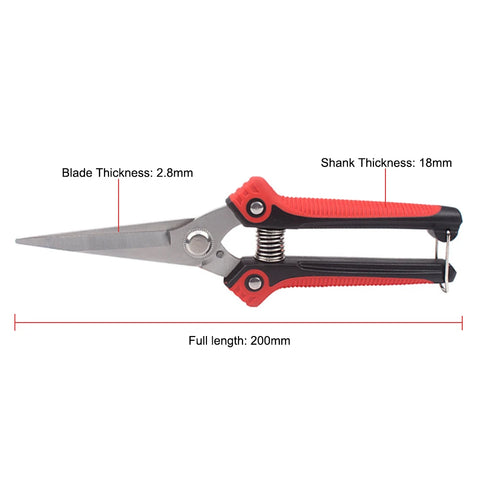 RDDSPON Pruning Shear Branch Scissors Stainless Steel Non-Slip Handle Sharp Garden Fruit Tree Pruning Very Sharp Garden Tools