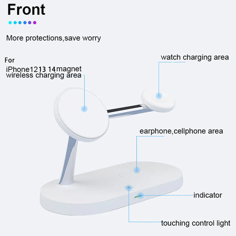 3 in 1 Wireless Charger Stand Magnetic For iPhone