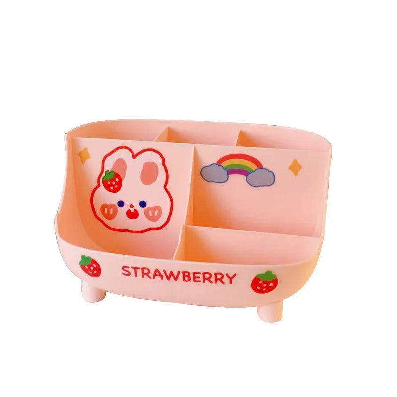 Stationery Storage Box Creative Cartoon Pencil Holder Ins Desk Organizer for Girls