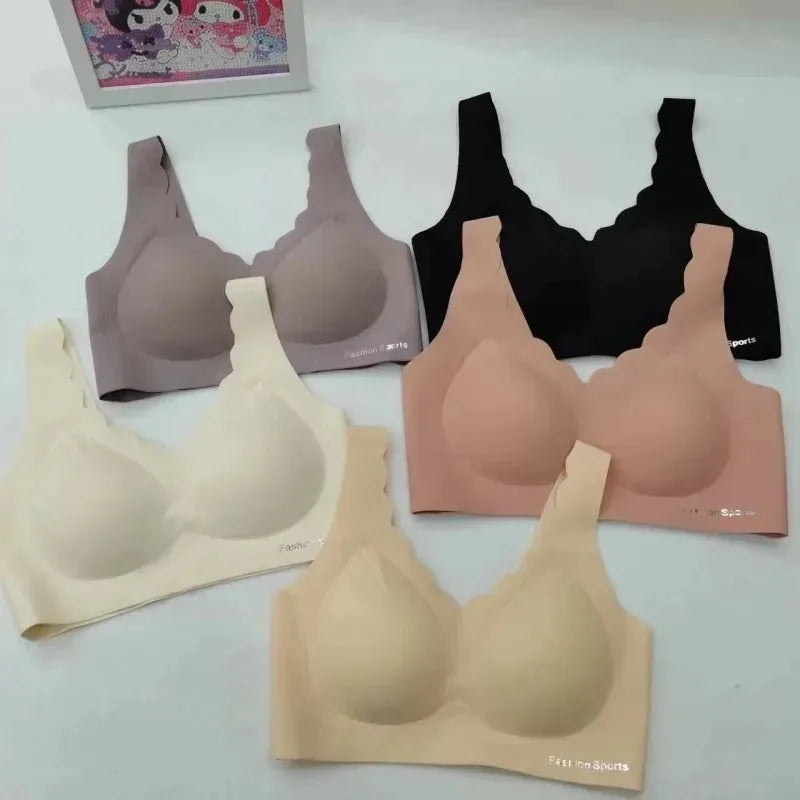 Wireless Lingerie Women's vest bra  Push Up Small Breasts Showing Larger