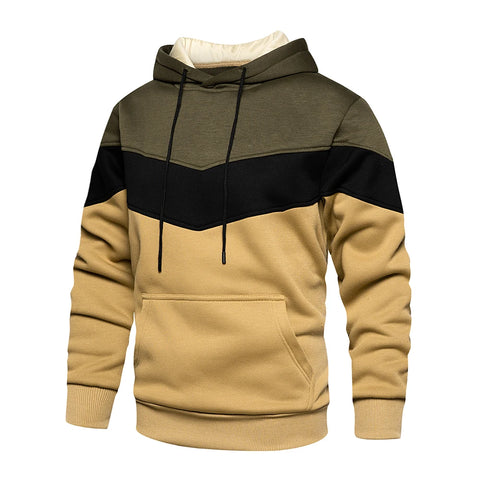 Autumn and Winter Warm Patch Hooded Sweatshirt