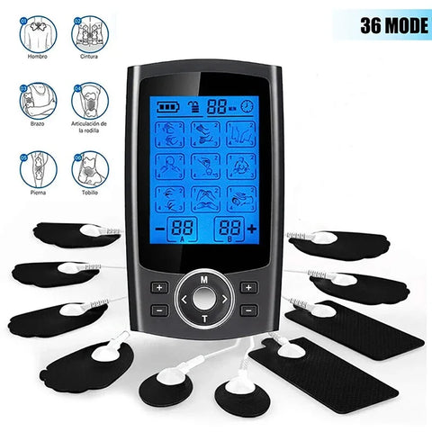 Muscle Massager Adjustable Mode Body Massage Slimming Machine Electric Massage Device Rechargeable Black and Silver