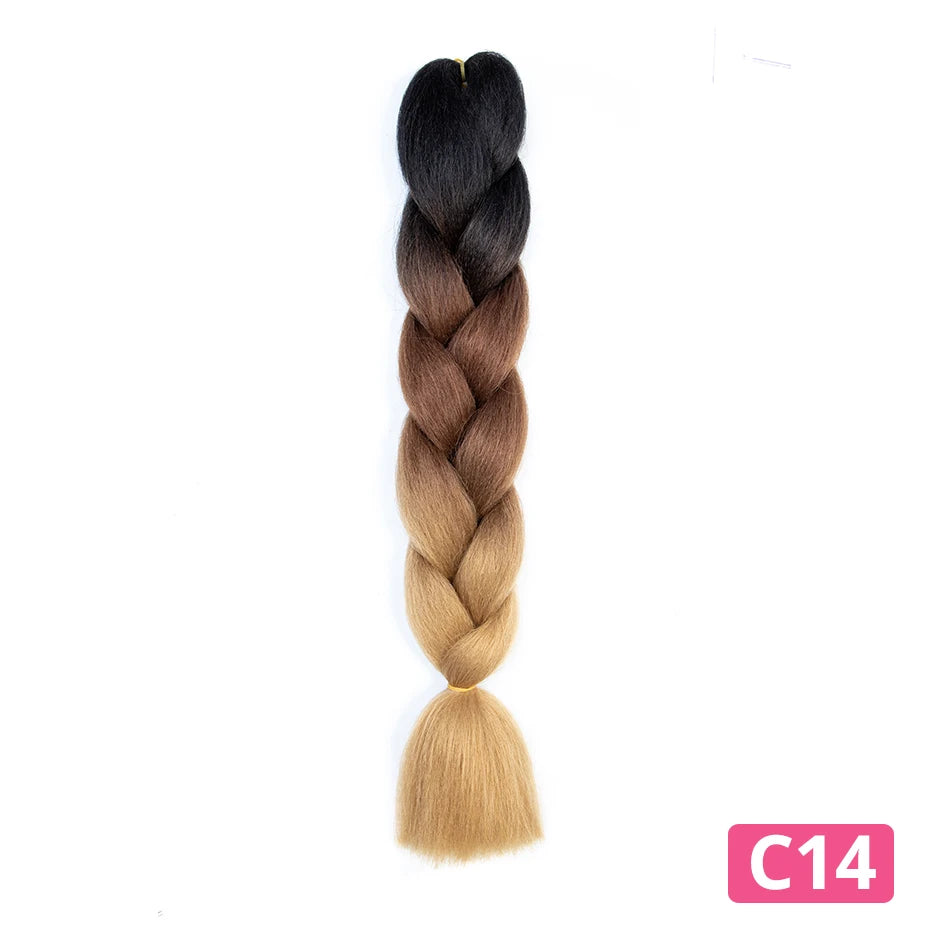 Colorful Hair for Braids Synthetic Braiding Hair Extensions for Girls Jumbo Braid Hair for Crochet Box Expression Braiding Hair