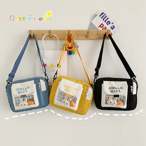 Children Messenger Bags Canvas Bag Mother Kid Bags for Girl Women Handbag Cute Shoulder Bag Cartonn Rabbit Bag School Bags Сумка