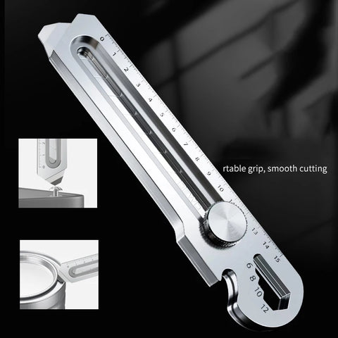 Multifunctional Utility Knife 6 in 1 Stainless Steel  Opener Screw Ruler