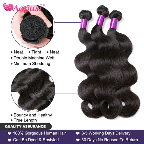 Body Wave Bundles Brazilian Human Hair Weave