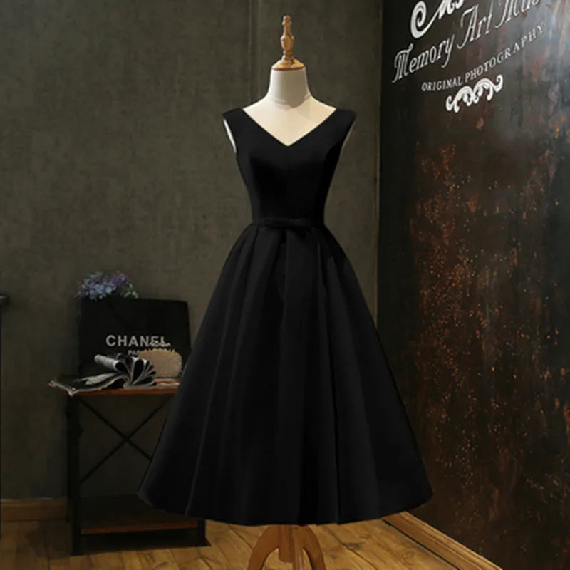 FNBQ-0804#Evening Dress Short Black Ball Gown Party Prom Dresses Ball Gown Girls Ballet Birthday Cocktail dress graduation gown