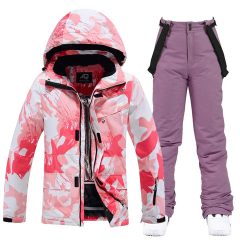 Women's Snow Wear 10k Waterproof Ski Suit Set