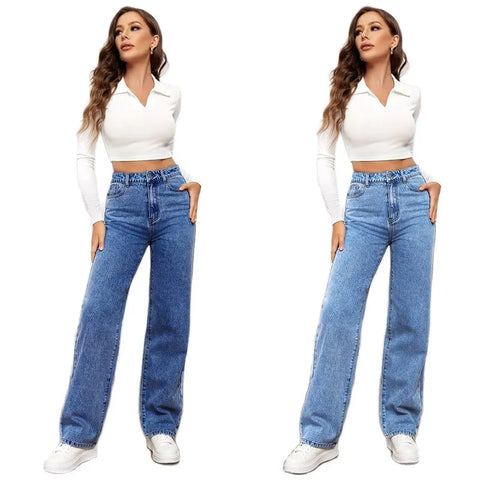 Casual Women's High Waist Jeans