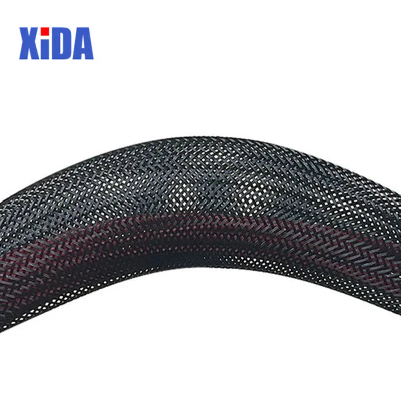 5/10M Black Insulated Braid Sleeving 2/4/6/8/10/12/15/20/25mm Tight PET Wire Cable Protection Expandable Cable Sleeve Wire Gland