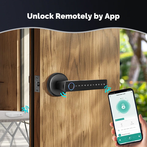 Bluetooth Smart Fingerprint Door Handle