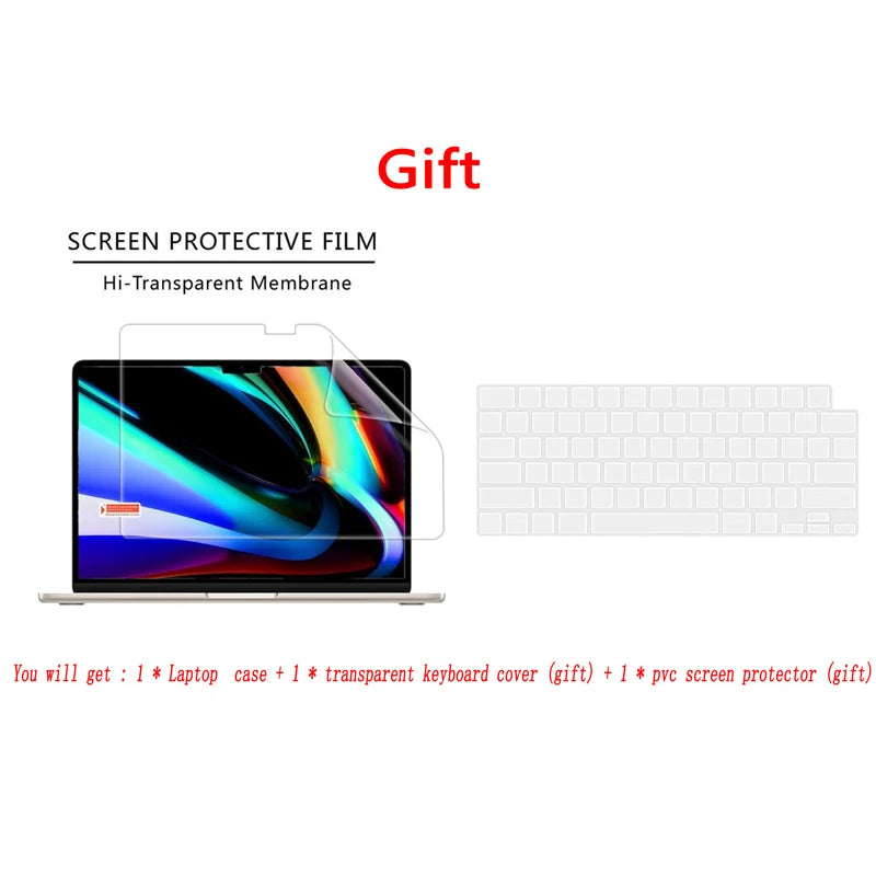 Crystal Case For 2023 Macbook Pro 15.3 A2941 M2 Chip Laptop Protective Cover For MacBook Pro 16 15 A2485 A2780 A1398 A1707 A2141