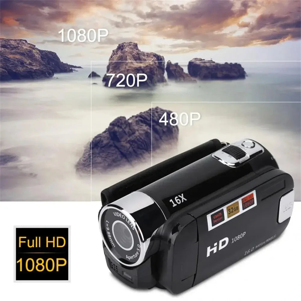 16MP 16X HD Digital Camcorder 1080P Full HD Digital Video Camera 270 degree Rotation Screen 16X Night Shoot Zoom For Photograph