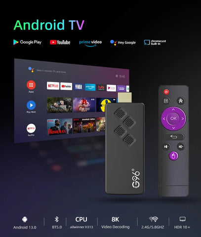 G96 TV Stick 8K Android13 Streaming Media 2GB 16GB Multi Language TV Dongle Allwinner H313 Quad Core  VS amazon fire stick