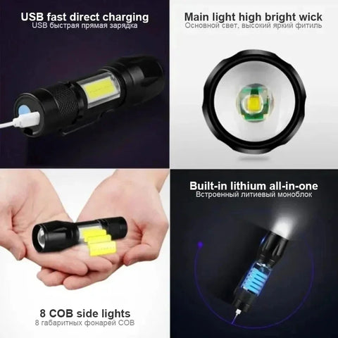 USB Rechargeable Mini Flashlight