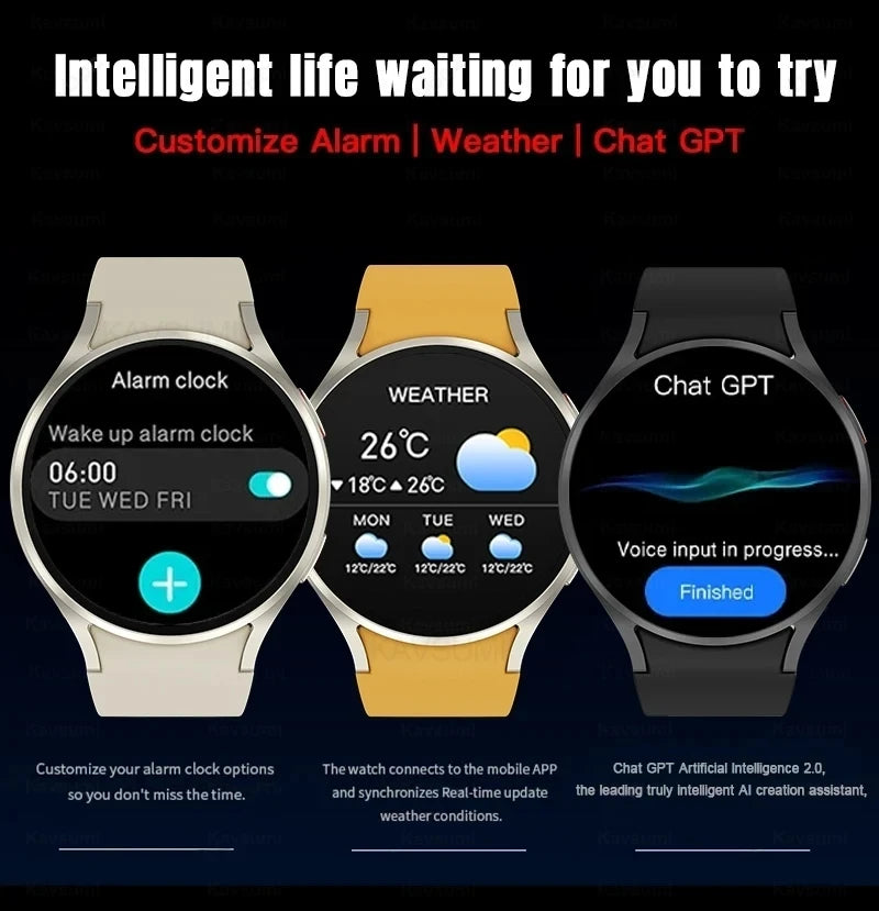 New For Galaxy Watch 6 PRO AMOLED Smart Watch Men's Heart Rate Bluetooth Call NFC GPS Sport Tracker Waterproof Women Smart Watch