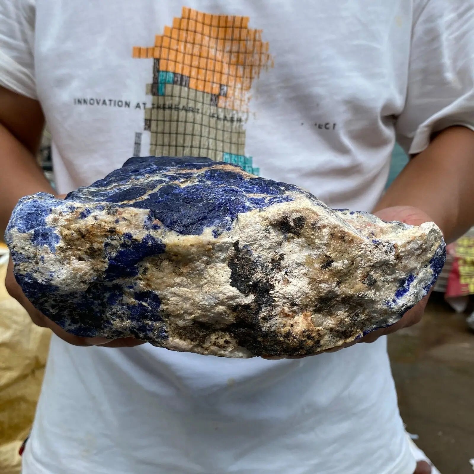 Natural Large Noble Dark Blue Sodalite Crystal Gemstone Rough Raw Rock Specimen Healing