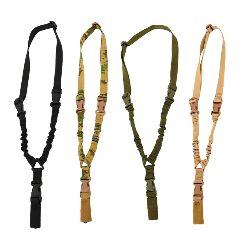 Gun Sling Strap Hunting Rifle Strap Adjustable Tactical Gun Sling Single 1 Point Airsoft Rifle Sling Military Nylon Bungee Belts