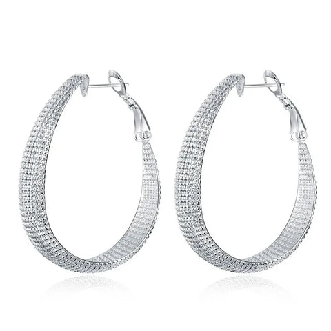 Silver Hoop Earrings For Women