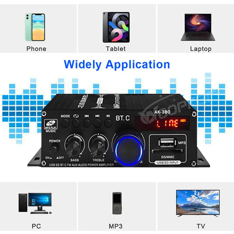 Digital Audio Amplifier 800W Bluetooth Power