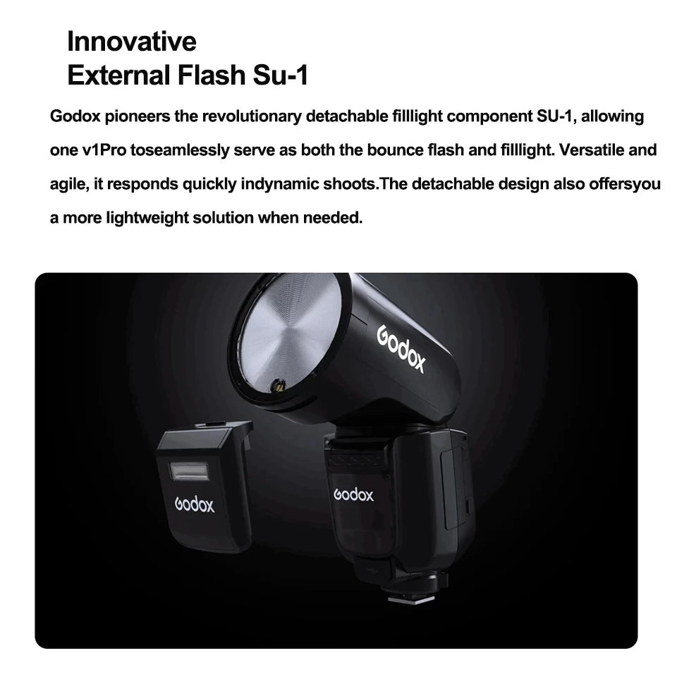 Li-ion Round Head Camera Flash Wireless Transmission