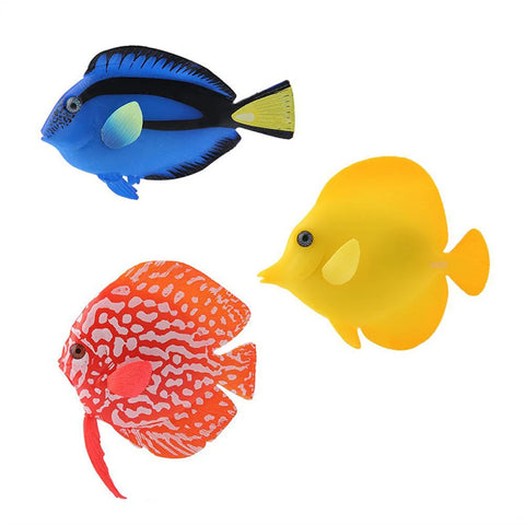 Artificial Luminous Fish Silicone Aquarium Landscape Fish Glow In Dark Fish Tank Decoration Aquarium Accessories Pet Products