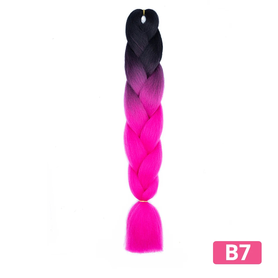 Colorful Hair for Braids Synthetic Braiding Hair Extensions for Girls Jumbo Braid Hair for Crochet Box Expression Braiding Hair