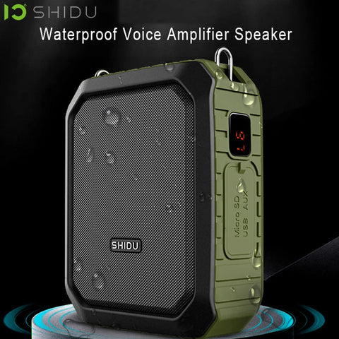 SHIDU Portable Voice Amplifier With Wireless Microphone For Teachers IPX5 Waterproof Bluetooth Speaker 4400mAh Power Bank M800