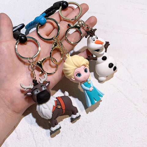 Cartoon Anime Frozen Princess Elsa Pendant Keychain Car Key Chain Key Ring Keyring Phone Bag Ornament Jewelry Gift