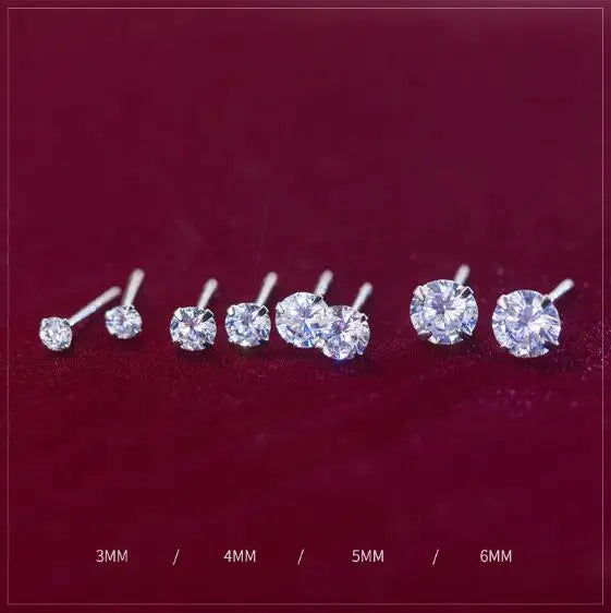 Carat D Color Moissanite Ear Stud Earrings For Women