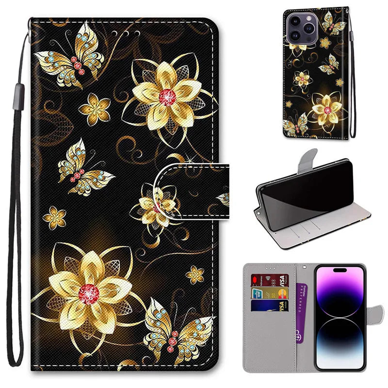 Flower Pattern Flip Case For Xiaomi