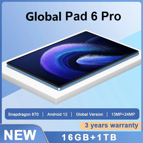 Phone Call Tablets Android12 Snapdragon 870 Octa Core Global Version Original Tablet PC 5G Dual SIM WIFI Mi Pad 6 Pro Tab 2-in-1