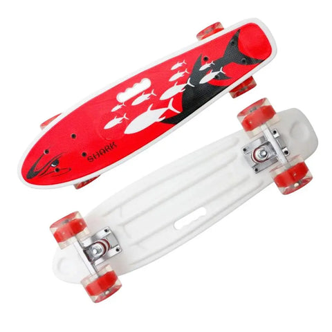 Skateboards For Teens 22 In Complete Skateboard Small Fish Boards For Kids Easy Carrying Deck Toys With Strong Bearing For Kids