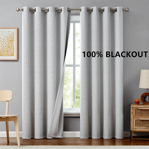 350cm Height Customized100% Blackout Curtains Extra Long Faux Linen High Ceiling Window Living Room Bedroom Curtains