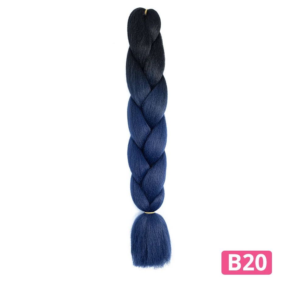 Colorful Hair for Braids Synthetic Braiding Hair Extensions for Girls Jumbo Braid Hair for Crochet Box Expression Braiding Hair