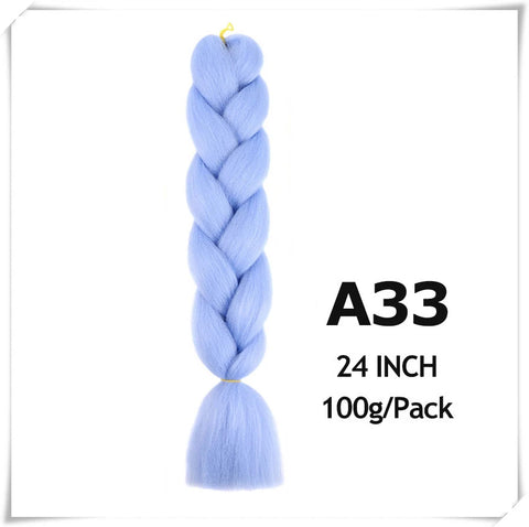 24 Inch Ombre purple jumbo Braiding Hair Synthetic