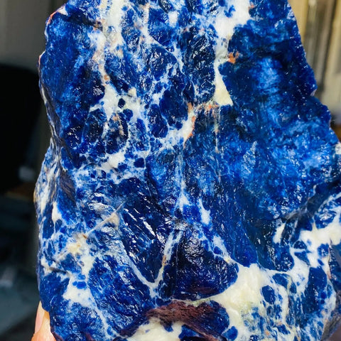 Natural Large Blue Sodalite Rock Crystal Gemstone