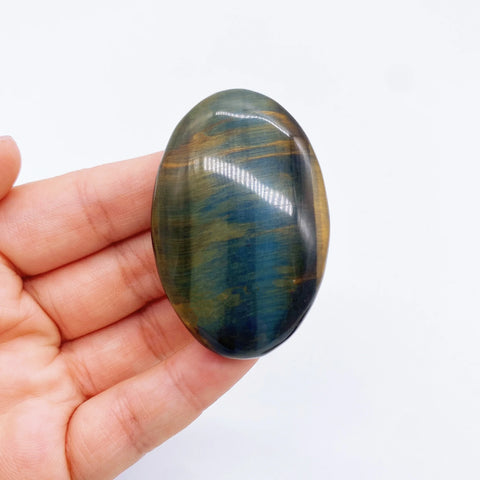 Natural Tiger Eye Stone Pocket Palm Crystal Blue Yellow Quartz Energy Gemstone Healing Gift Mineral message tool Home Decor