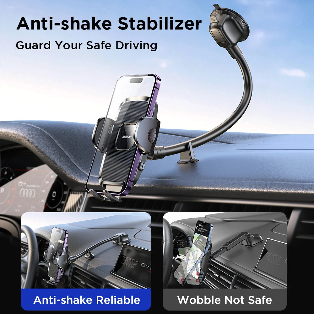 Dashboard Phone Holder for Car【360° Widest View】9in Flexible Long Arm