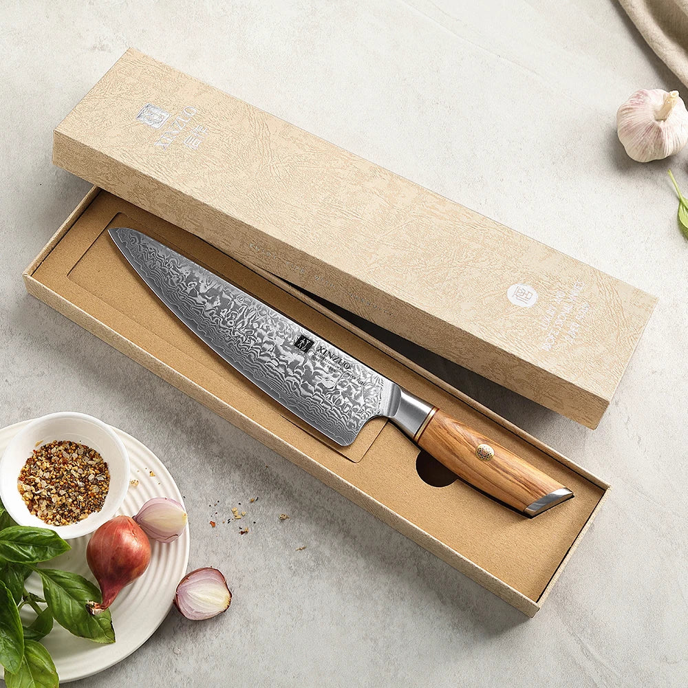 Super Sharp Cooking Gyuto Knives with Olive Handle