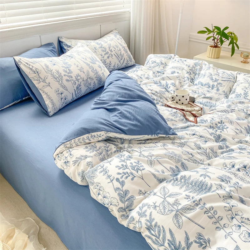 Cotton Double Layer Yarn Thickened Bedding Set