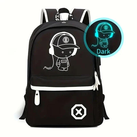 Kids Waterproof Book Bag USB Charging School Bag