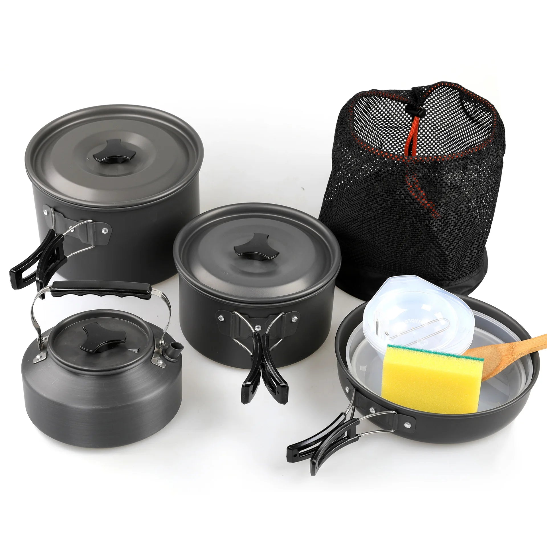 Camping cookware, outdoor pan set, tourist dishes, melon, kitchen equipment, trekking utensils, picnic, travel