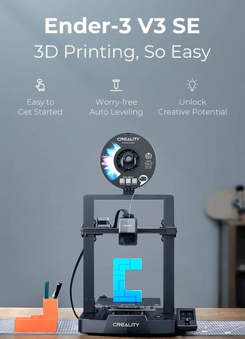 Creality 3D Ender-3 V3 SE Printer Sprite Direct Extrusion 250mm/S Faster Printing Speed Dual Z-Axis IU Display CR Touch Y Optica