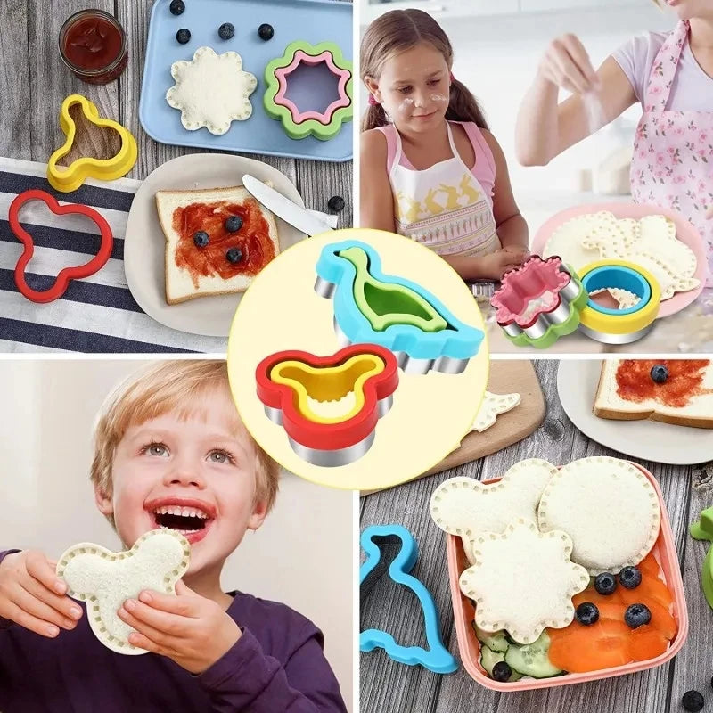 Sandwich Cutters for Kids,Cookie Cutter Shapes Hearts Flowers Lunch Box